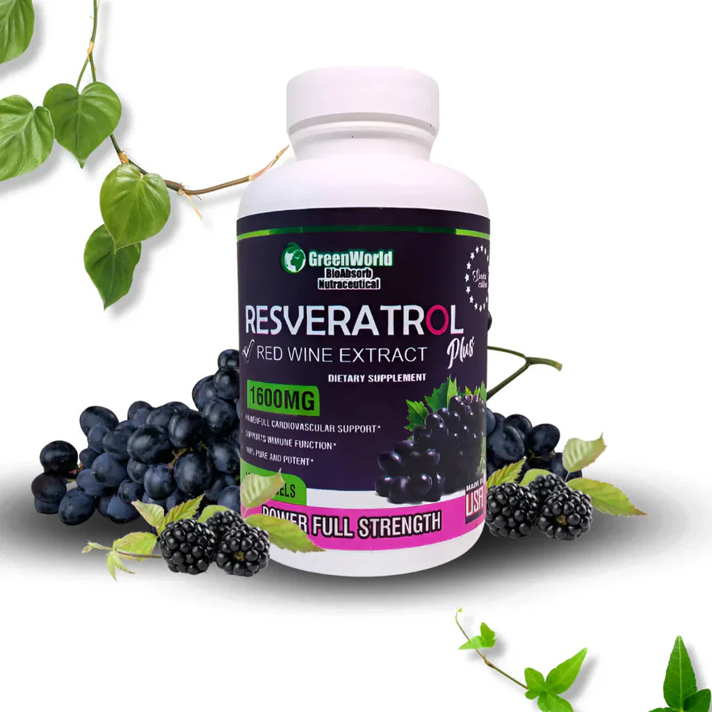 Suplemento Resveratrol 1600 Mg Green Wor